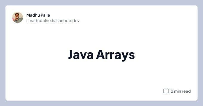 Java Arrays