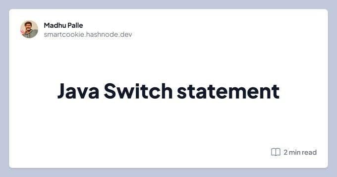 Java Switch statement